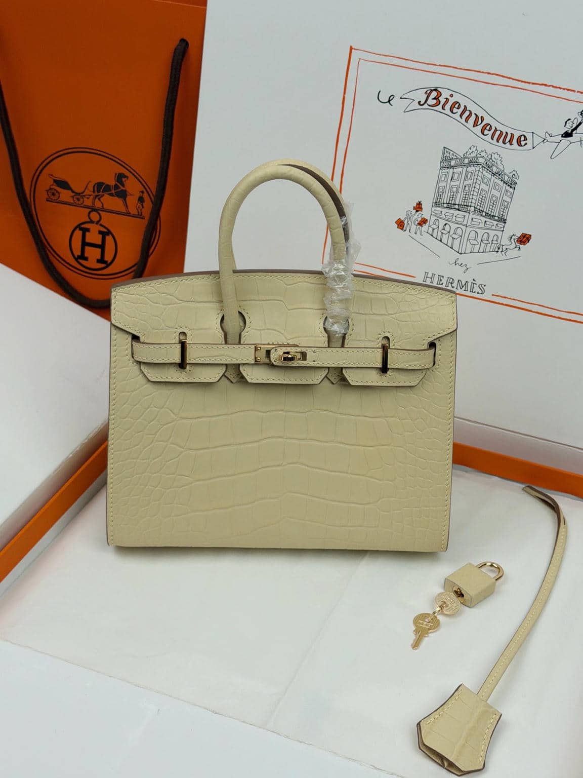 Birkin Crocodile-Embossed Cow Leather-2